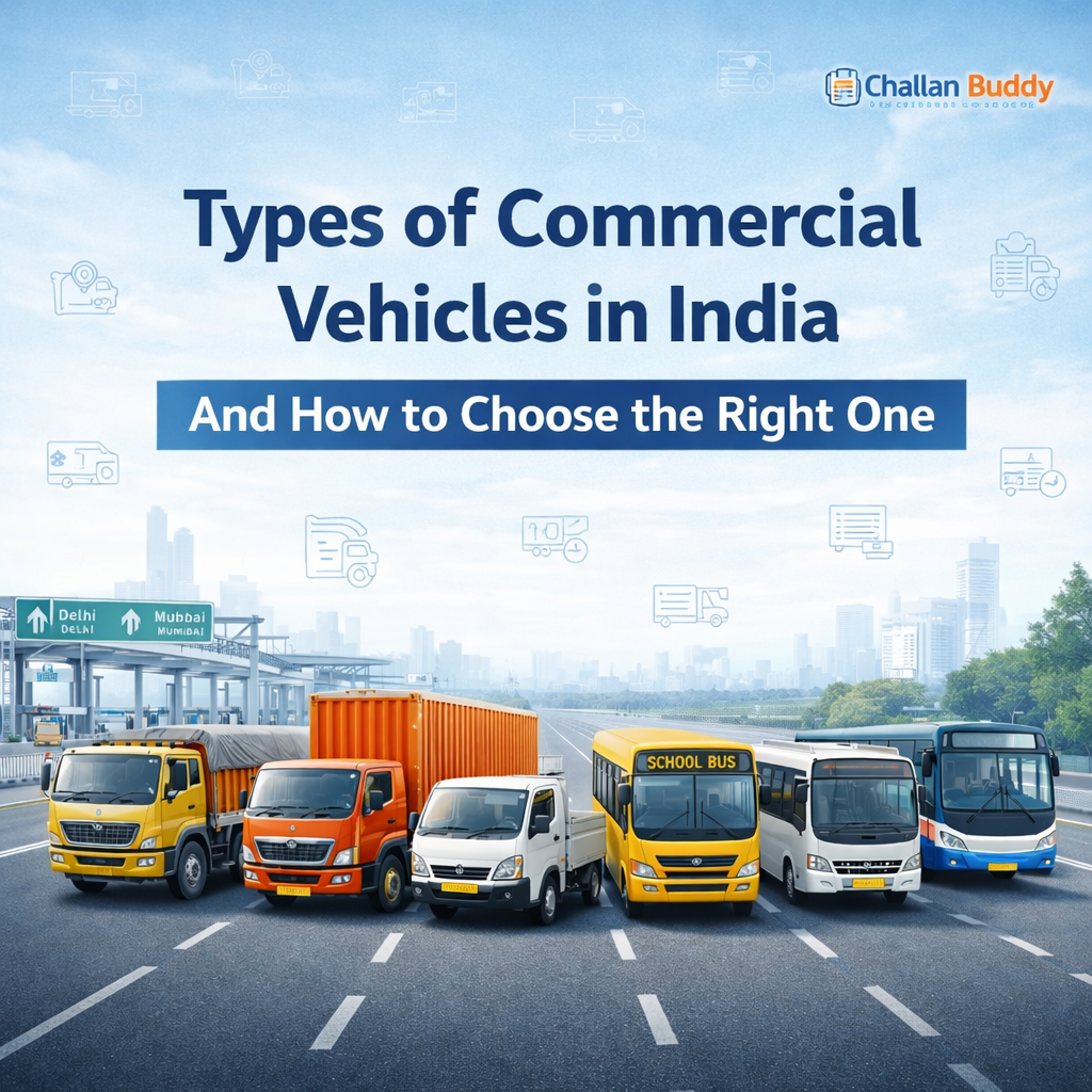 Delhi Commercial Vehicle Challan Guide 2026: Trucks, Buses & Taxis