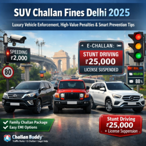 SUV Challan Fines Delhi 2025: Luxury Vehicle Special