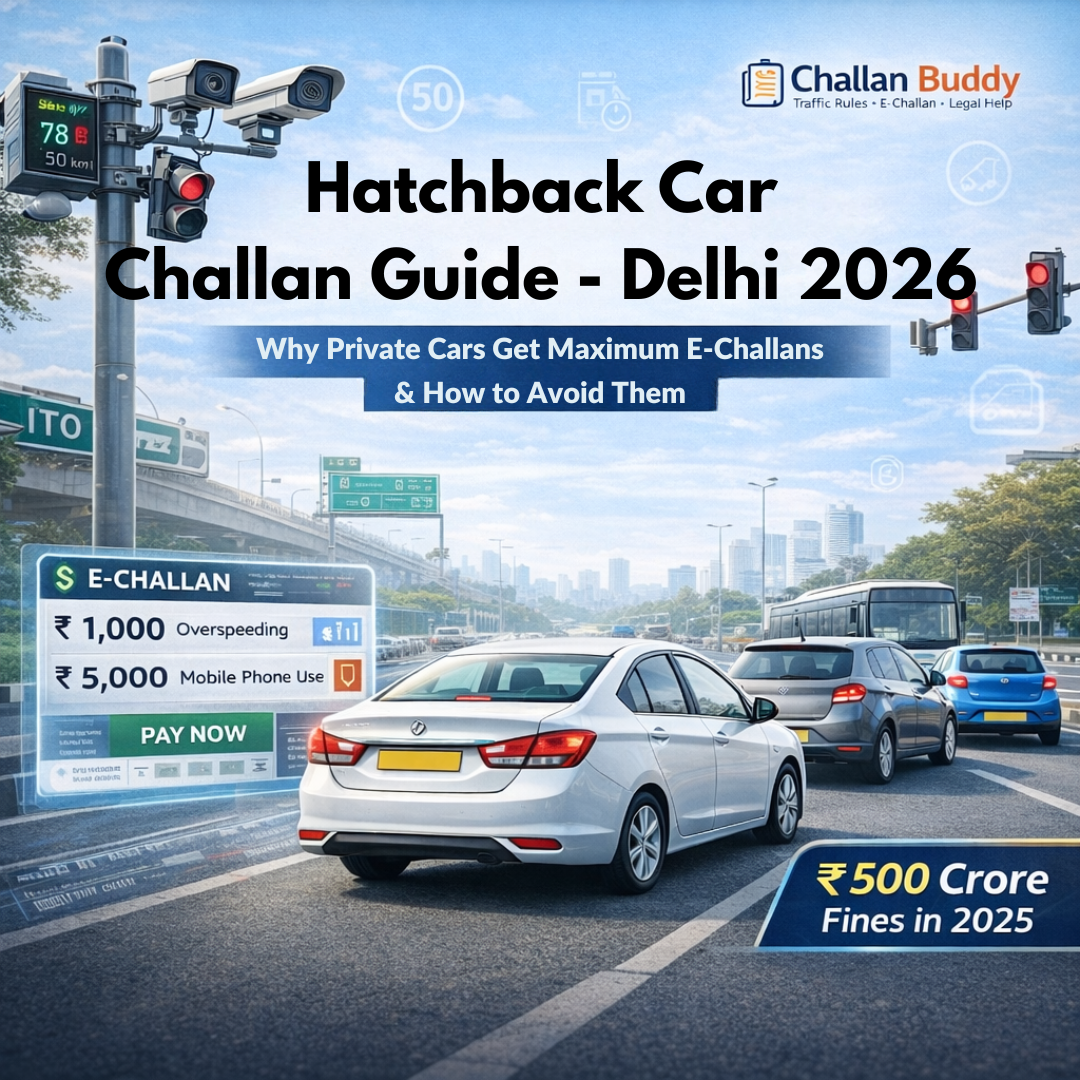 Hatchback Car Challan Guide Delhi 2026