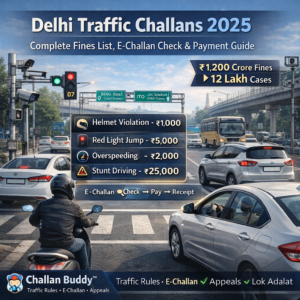 Delhi Traffic Challans 2025: Complete Fines List, E-Challan Check & Payment Guide